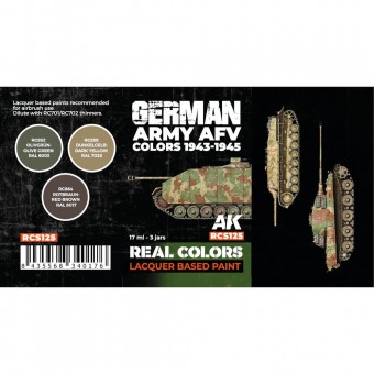 AK Interactive RCS125 German Army AFV Colors 1943-1945 SET
