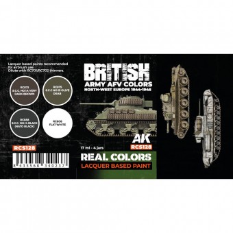 AK Interactive RCS128 British Army AFV Colors. North-West Europe 1944-1945 SET