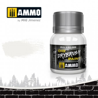 AMMO A.MIG-0600 DRYBRUSH White