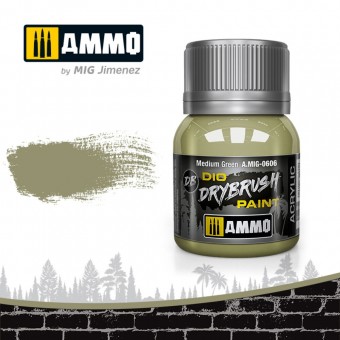 AMMO A.MIG-0606 DRYBRUSH Medium Green