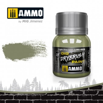 AMMO A.MIG-0608 DRYBRUSH Light Olive Green