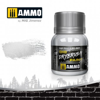 AMMO A.MIG-0621 DRYBRUSH Light Metal