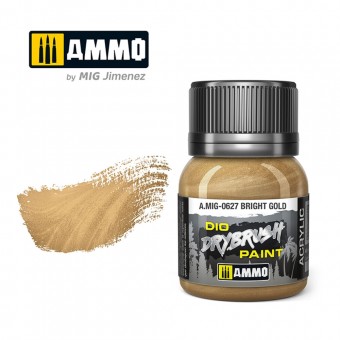 AMMO A.MIG-0627 DRYBRUSH Bright Gold