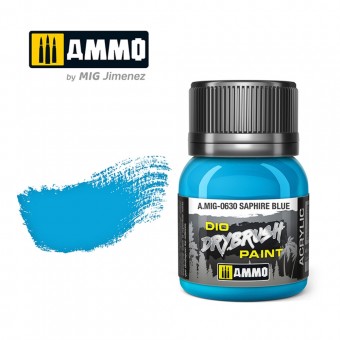 AMMO A.MIG-0630 DRYBRUSH Saphire Blue