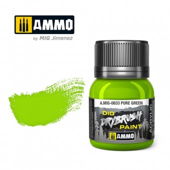 AMMO A.MIG-0633 DRYBRUSH Pure Green