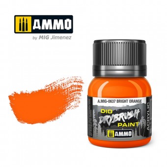 AMMO A.MIG-0637 DRYBRUSH Bright Orange