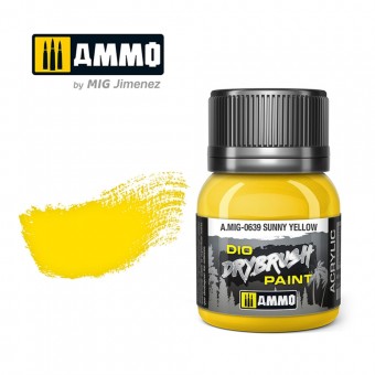 AMMO A.MIG-0639 DRYBRUSH Sunny Yellow