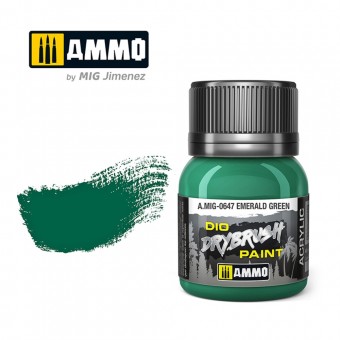 AMMO A.MIG-0647 DRYBRUSH Emerald Green
