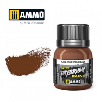 AMMO A.MIG-0652 DRYBRUSH Dark Brown
