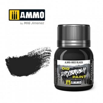 AMMO A.MIG-0653 DRYBRUSH Black Brown