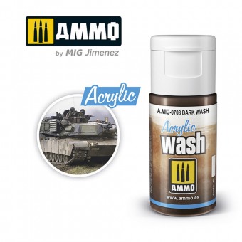 AMMO A.MIG-0708 ACRYLIC WASH Dark Wash