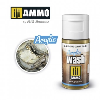 AMMO A.MIG-0712 ACRYLIC WASH Ochre Wash