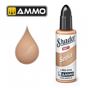 AMMO A.MIG-0734 MATT SHADER Sepia