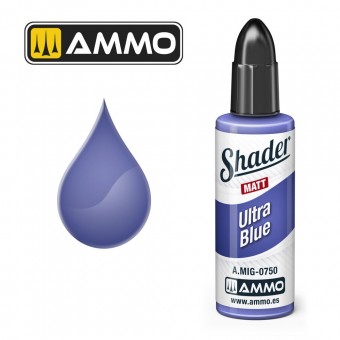 AMMO A.MIG-0750 MATT SHADER Ultra Blue