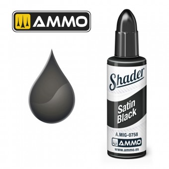 AMMO A.MIG-0758 MATT SHADER Satin Black