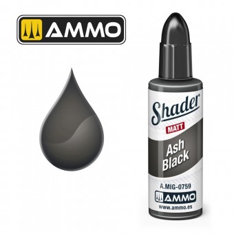 AMMO A.MIG-0759 MATT SHADER Ash Black