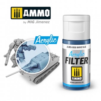 AMMO A.MIG-0808 ACRYLIC FILTER Marine Blue