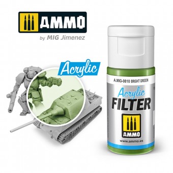 AMMO A.MIG-0810 ACRYLIC FILTER Bright Green