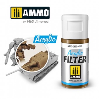 AMMO A.MIG-0822 ACRYLIC FILTER Ochre
