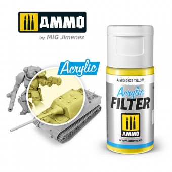 AMMO A.MIG-0825 ACRYLIC FILTER Yellow
