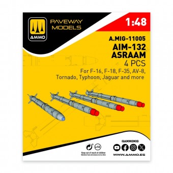 AMMO A.MIG-11005 AIM-132 ASRAAM (4 pcs) 1:48