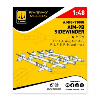 AMMO A.MIG-11008 AIM-9B Sidewinder (4 pcs) 1:48