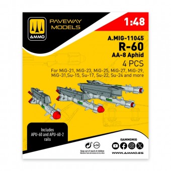 AMMO A.MIG-11045 R-60 - AA-8 Aphid (4 pcs) 1:48