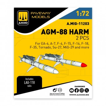 AMMO A.MIG-11203 AGM-88 HARM (2 pcs) 1:72