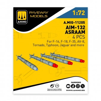 AMMO A.MIG-11205 AIM-132 ASRAAM (4 pcs) 1:72
