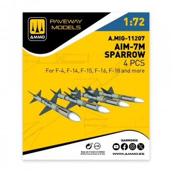 AMMO A.MIG-11207 AIM-7M Sparrow (4 pcs) 1:72