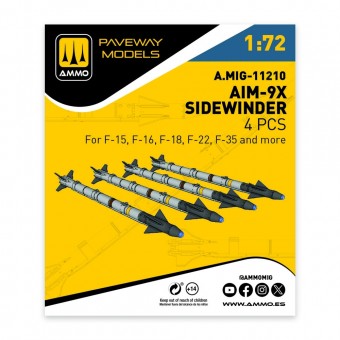 AMMO A.MIG-11210 AIM-9X Sidewinder (4 pcs) 1:72