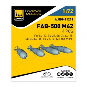 AMMO A.MIG-11213 FAB-500 M62 (4 pcs) 1:72
