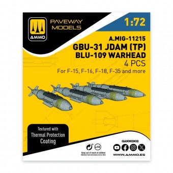 AMMO A.MIG-11215 GBU-31 JDAM (with Thermal Protection) BLU-109 Warhead 1:72
