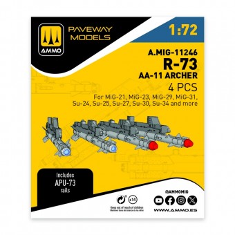 AMMO A.MIG-11246 R-73 - AA-11 Archer (4 pcs) 1:72