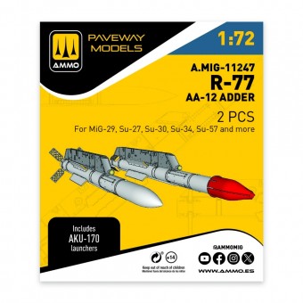AMMO A.MIG-11247 R-77 - AA-12 Adder (2 pcs) 1:72