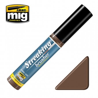 AMMO A.MIG-1250 STREAKING BRUSHER Medium Brown