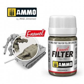 AMMO A.MIG-1507 FILTER Tan for Yellow Green