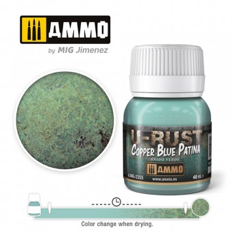 AMMO A.MIG-2255 U-RUST Copper Blue Patina (40mL)