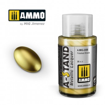 AMMO A.MIG-2308 A-STAND Polished Brass