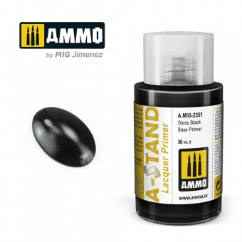 AMMO A.MIG-2351 A-STAND Gloss Black Base Primer
