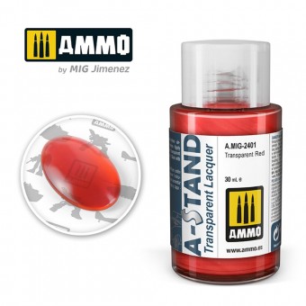 AMMO A.MIG-2401 A-STAND Transparent Red