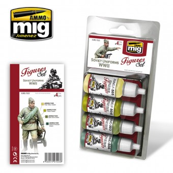 AMMO A.MIG-7023 Soviet uniforms WWII Figures Set
