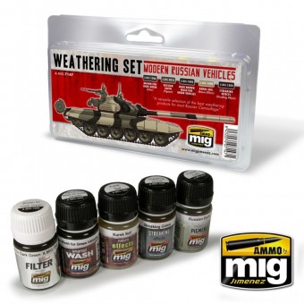AMMO A.MIG-7147 Modern Russian Vehicles Weathering Set