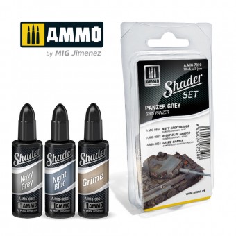 AMMO A.MIG-7320 SHADER Set Panzer Grey