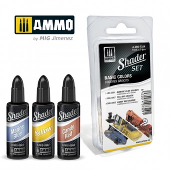 AMMO A.MIG-7329 SHADER Set Basic Colors