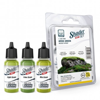 AMMO A.MIG-7330 Matt SHADER Set Moss Green
