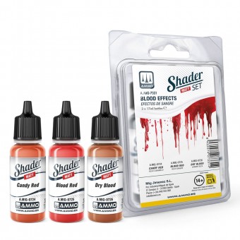 AMMO A.MIG-7331 Matt SHADER Set Blood Effects