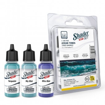 AMMO A.MIG-7333 Matt SHADER Set Ocean Tones