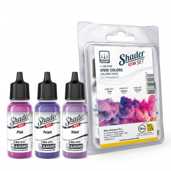 AMMO A.MIG-7334 Matt SHADER Set Vivid Colors