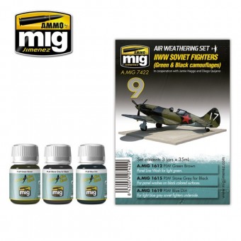 AMMO A.MIG-7422 WWII Soviet Fighters (Green & Black Camouflages)